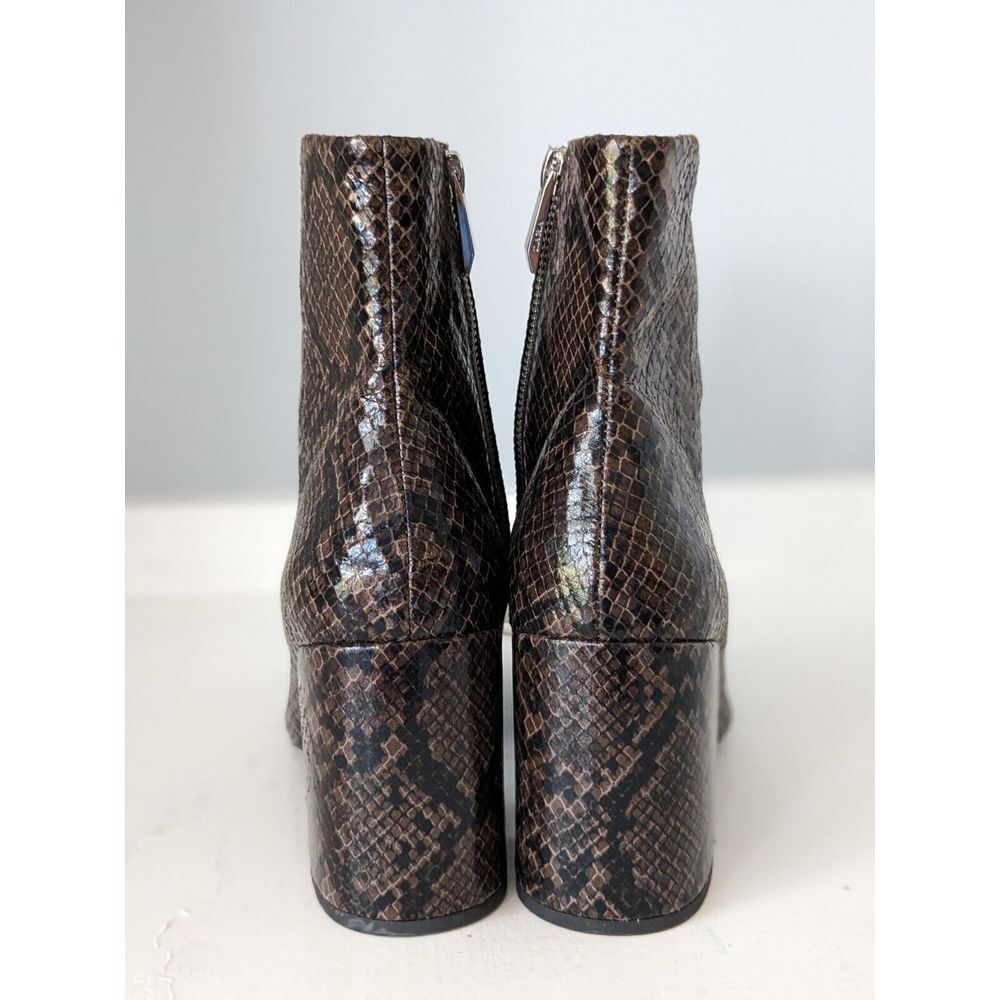 Zara Animal‎ Print Snakeskin Platform Zippered Boots - Picture 5 of 8